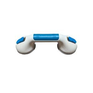Carex Shower Grab Bar Ultra Grip Blue/White No Drill Bathtub Grab Bar - GUC